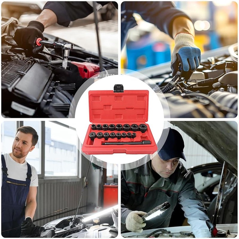 17 قطعة مجموعة أدوات محاذاة القابض الثقيلة صيانة وتركيب السيارات - Image 5